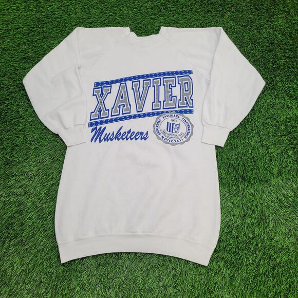 Vintage Xavier University Sweatshirt Dress Womens Medium 19x29 USA 80s 90s - Picture 1 of 11